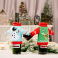 NUEVO Producto Botella de vino tinto decoración de navidad Ropa de Navidad Conjunto de vinos Suministros de mesa Suministros